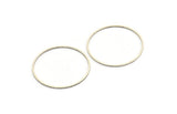 40mm Circle Connectors - 8 Antique Silver Plated Brass Circle Connectors (40x1x1mm) A6093 H0422