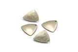 Silver Triangle Charm, 12 Antique Sİlver Plated Brass Triangle Charms (15mm) Bs 1273