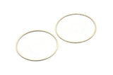 52mm Circle Connectors - 6 Antique Silver Plated Brass Circle Connectors (52x1.3x1mm) A6095 H0201