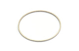 48mm Circle Connectors, 8 Antique Silver Plate Brass Circle Connectors (48x1x1mm) A4074