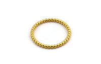 Gold Circle Connector, 2 Gold Plated Brass Circle Connectors Closed Ring (23x2mm) N1813