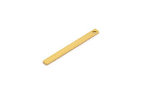 Modest Tiny Jewelry, 6 Gold Plated Brass Bars (35x3x1mm) A0830 H0973