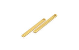 Modest Tiny Jewelry, 6 Gold Plated Brass Bars (35x3x1mm) A0830 H0973