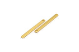 Modest Tiny Jewelry, 6 Gold Plated Brass Bars (35x3x1mm) A0830 H0973