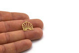 Brass Sun Charm, 8 Raw Brass Rising Sun Shaped Charms With 1 Loop, Earring Findings (18x15x0.60mm) SMP0287 A2600