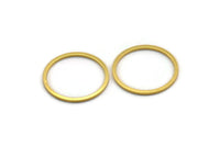 23mm Circle Connector, 12 Gold Plated Brass Circle Connectors (23x1.3x1mm) A3782