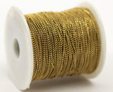 Raw Brass Chain, 10 M. 1 Mm Raw Brass Faceted Ball Chain - Brs 4 ( Z006 )