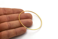 55mm Circle Connectors - 4 Gold Plated Brass Circle Connectors (55x1x1mm) BS 1106