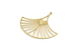 Brass Irregular Charm, 2 Raw Brass Irregular Shaped Charms With 1 Loop, Charm Pendants (42x46x0.60mm) SMP0351 A2605