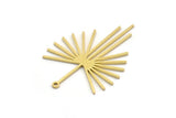 Brass Irregular Charm, 10 Raw Brass Irregular Shaped Charms With 1 Loop, Charm Pendants (40x28x0.80mm) SMP0396 A3824