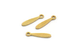 Brass Drop Charm, Raw Brass Tiny Drop Charms With 1 Loop, Earrings, Findings (12x2x0.60mm) SMP0398 A3074