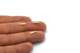 Brass Drop Charm, Raw Brass Tiny Drop Charms With 1 Loop, Earrings, Findings (12x2x0.60mm) SMP0398 A3074