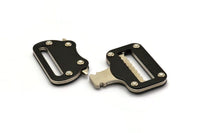 Iron Belt Buckle, Iron Adjustable Military Belt Buckle, Black Belt And Bag Buckle, Locked Buckle, Lanyard Buckle, Findings (82x63x7mm) B40