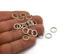 Silver Circle Connector, 50 Antique Silver Plated Brass Circle Rings, Findings (10x0.80mm) A2576
