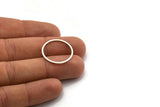 23mm Circle Connector, 12 Antique Silver Plated Brass Circle Connectors (23x1.2x0.80mm) A3956