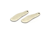 Silver Irregular Charm, 6 Antique Silver Plated Brass Irregular Shape Charm Earrings With 1 Hole, Findings (26x8x1mm) D0656