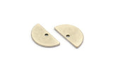 Semi Circle Pendant, 24 Antique Silver Plated Brass Semi Circle Blanks With 1 Hole (15x7.5x0.80mm) E122 H0820