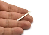 Modest Tiny Jewelry, 8 Antique Silver Plated Brass Bars (35x3x1mm) A0830 H0973