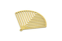 Pirinç Charm, 4 Ham Pirinç, Pirinç Kolye Uçları, Charm Kolye Uçları, Üçgen Charmlar, 1 Döngülü Pirinç Charmlar (28x34x0,60 mm) SMP0419 A3994