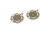 Silver Star Charm, Antique Silver Plated Brass Star Charm With 1 Loop, Moon Phases Findings (28.5x25.5x1.5mm) N2218
