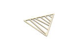 Silver Triangle Charm, 24 Antique Silver Plated Brass Triangle Charms, Pendants, Earring Findings (20mm) E024