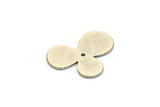 Silver Flower Charm, 12 Antique Silver Plated Brass Flower Charms With 1 Hole, Connectors (18x14x0.60mm) A3190