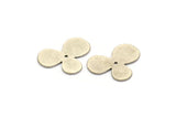 Silver Flower Charm, 12 Antique Silver Plated Brass Flower Charms With 1 Hole, Connectors (18x14x0.60mm) A3190