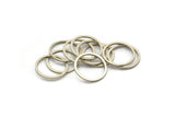 15mm Circle Connectors, 24 Antique Silver Plated Brass Circle Connectors (15x0.80mm) A3346 Q0521