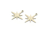 Silver Pole Star Charm, 24 Antique Silver Plated Brass, Silver Charms, Silver Pole Star Charms With 1 Loop (19x18x0.60mm) A4108 H0335