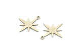 Silver Pole Star Charm, 24 Antique Silver Plated Brass, Silver Charms, Silver Pole Star Charms With 1 Loop (19x18x0.60mm) A4108 H0335