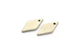 Silver Diamond Charm, 24 Antique Silver Plated Brass Diamond Charms With 1 Hole (13x6x1mm) A3807