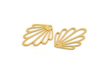 Gold Leaf Charm, 6 Gold Plated Brass Leaf Charms With 1 Hole, Charm Pendants (27.5x20x0.60mm) A5047 H0196