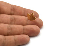 Gold Leaf Earring, 4 Gold Plated Brass Leaf Stud Earrings, Findings (13x17x1mm) A3723