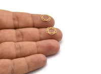 Gold Orbit Connector, 24 Gold Plated Brass Orbit Connectors, Charms, Earrings, Findings (11mm) D0657