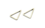 Silver Blank Triangle, 25 Antique Silver Plated Brass Triangles (16x12x1mm) BS 2346