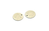 Silver Cabochon Tag, 8 Antique Silver Plated Brass Textured Cabochon Tags With 1 Hole, Stamping Tags (12x0.7mm) E081