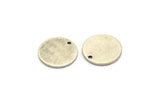 Silver Cabochon Tag, 8 Antique Silver Plated Brass Cabochon Tags With 1 Hole, Stamping Tags (15x1mm) E126