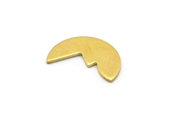 Brass Irregular Blank, 24 Raw Brass Mountain Shaped Blanks, Findings (10x16x0.80mm) M02743