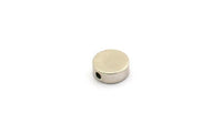 Silver Spacer Beads, 25 Antique Silver Plated Brass Spacer Connectors, Round Beads (8x3mm) D0128 S482