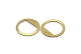 Brass Round Charm, 12 Raw Brass Round Charms With 1 Hole, Pendants, Earrings, Findings (21x0.80mm) M03411