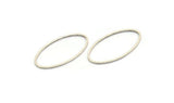 Silver Brass Oval Connectors, 12 Antique Silver Plated Brass Oval Shaped Rings (30x15x1x0.8mm) BS 2333