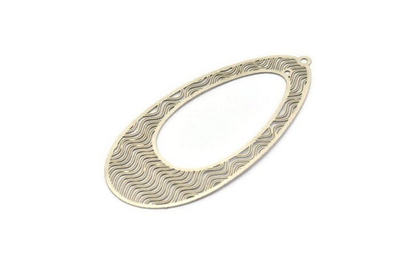 Silver Earring Charm, 4 Antique Silver Plated Brass Ethnic Motif Earring Charms With 2 Holes Pendants, Findings (72x35mm) E414