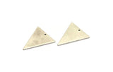 Gümüş Üçgen Charm, 1 Delikli 6 Antik Gümüş Kaplama Pirinç Üçgen Charm (28x22x1mm) BS 2349