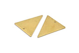 Brass Triangle Charm, 12 Raw Brass Triangle Charms With 1 Hole (28x22x1mm) BS 2349