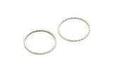 Silver Geometric Jewelry, 25 Antique Silver Plated Brass Cutting Circles (20mm) A0587 H1089