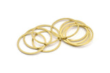 28mm Circle Connectors, 12 Raw Brass Circle Connectors (28x1.4x0.80mm) A3954