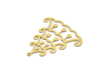 Brass Tree Charm, 4 Raw Brass Tree Charms With 1 Loop, Pendant, Findings (34x31x0.60mm) SMP0320