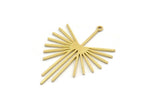 Brass Irregular Charm, 10 Raw Brass Irregular Shaped Charms With 1 Loop, Charm Pendants (40x28x0.80mm) SMP0396 A3824