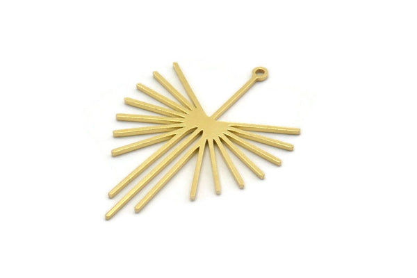 Brass Irregular Charm, 10 Raw Brass Irregular Shaped Charms With 1 Loop, Charm Pendants (40x28x0.80mm) SMP0396 A3824