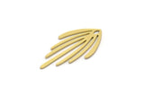 Brass Fringed Charm, 24 Raw Brass Fringed Charms With 1 Hole, Findings (26x14x0.60mm) SMP0400 A6199